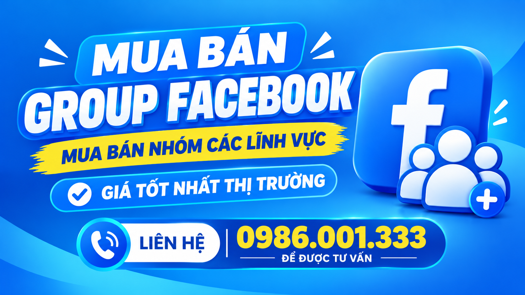 Dịch vụ mua group Facebook có sẵn thành viên, giá tốt  